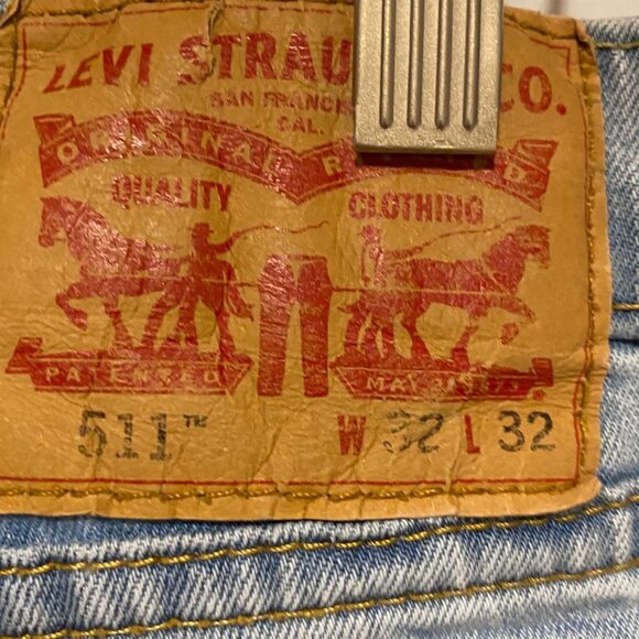 Levi's Red Tag 511 Men's Slim Fit Cotton Blend Blue Medium Wash Jeans Size 32x32 - Picture 4 of 7